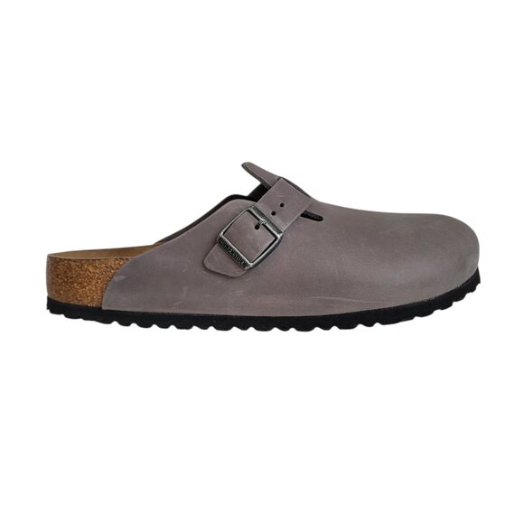 Birkenstock Boston Leather Clogs in Grey Men's Size 45 EU 12-12.5 US Regular Fit - Picture 2 of 10